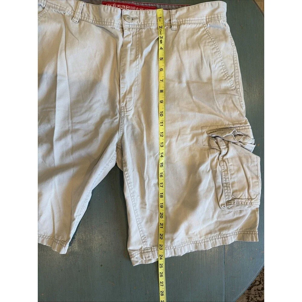 Ecko Unltd Mens 40 Cargo Shorts Tan Khaki Cotton Edison‎ Cargo Short Relaxed